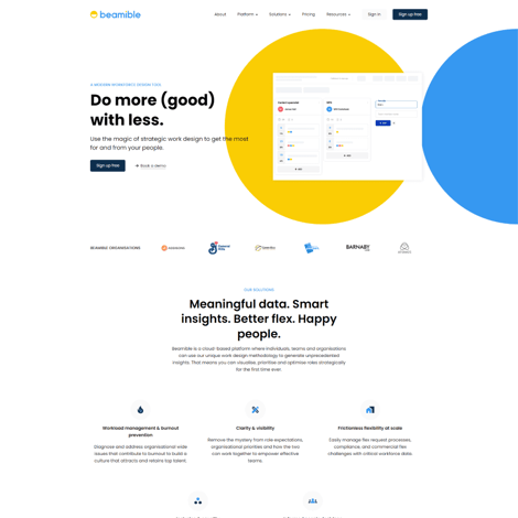 Beamible Website Screenshot