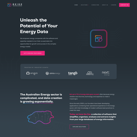 Beige Tech Website Screenshot