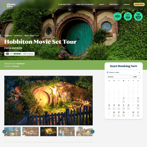 Cheeky Kiwi Travel Website Screenshot