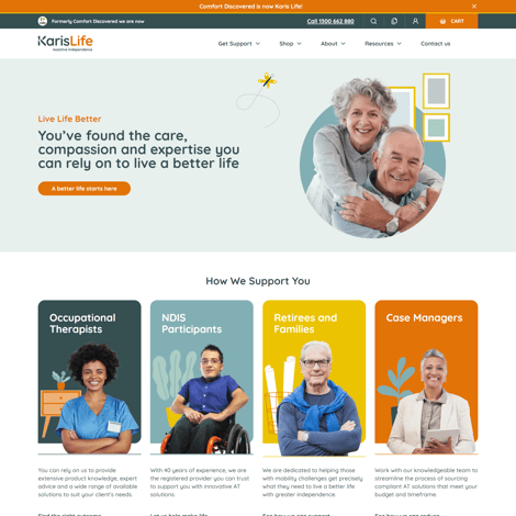 Karis Life Website Screenshot