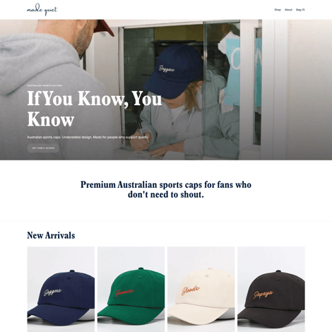 Made Quiet Website Screenshot