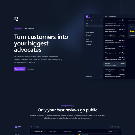 Pomeso Website Screenshot