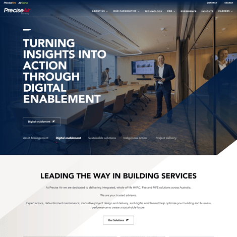 Precise Group Website Screenshot