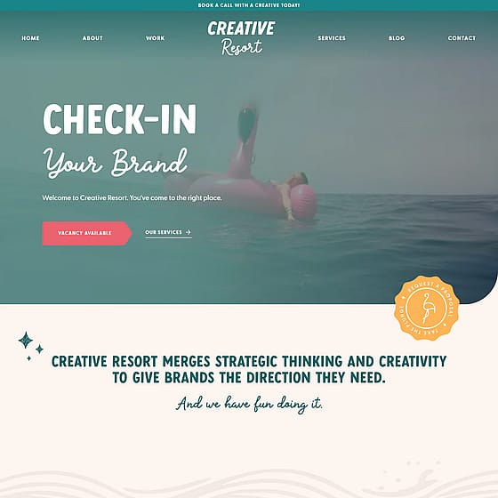 Creative Resort website