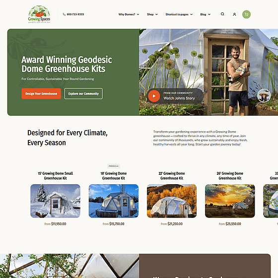 Growing Spaces website
