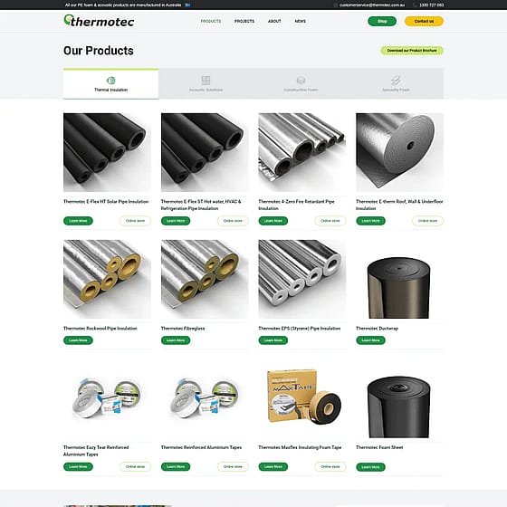 Thermotec website