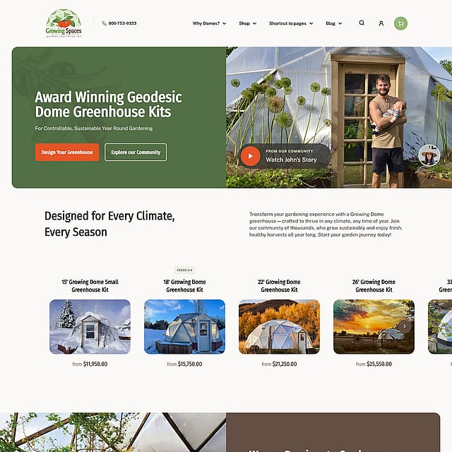Growing Spaces website