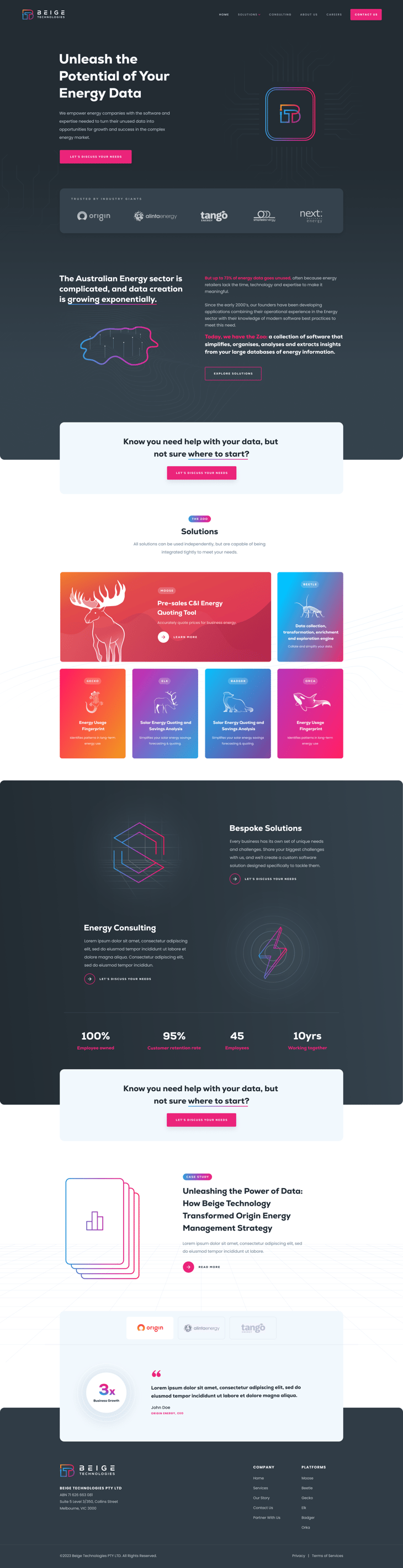 Beige Tech Website Full Frontend