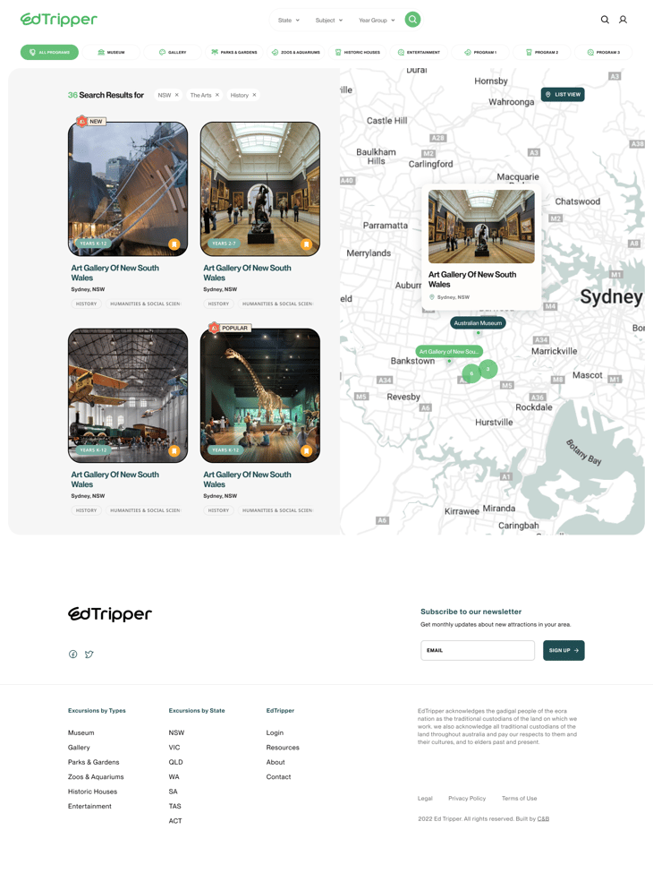 Edtripper Map Screenshot