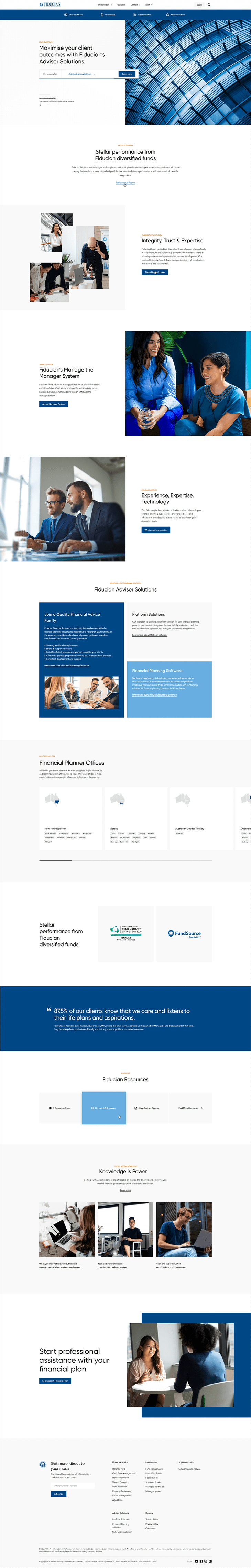 Fiducian Homepage Screenshot