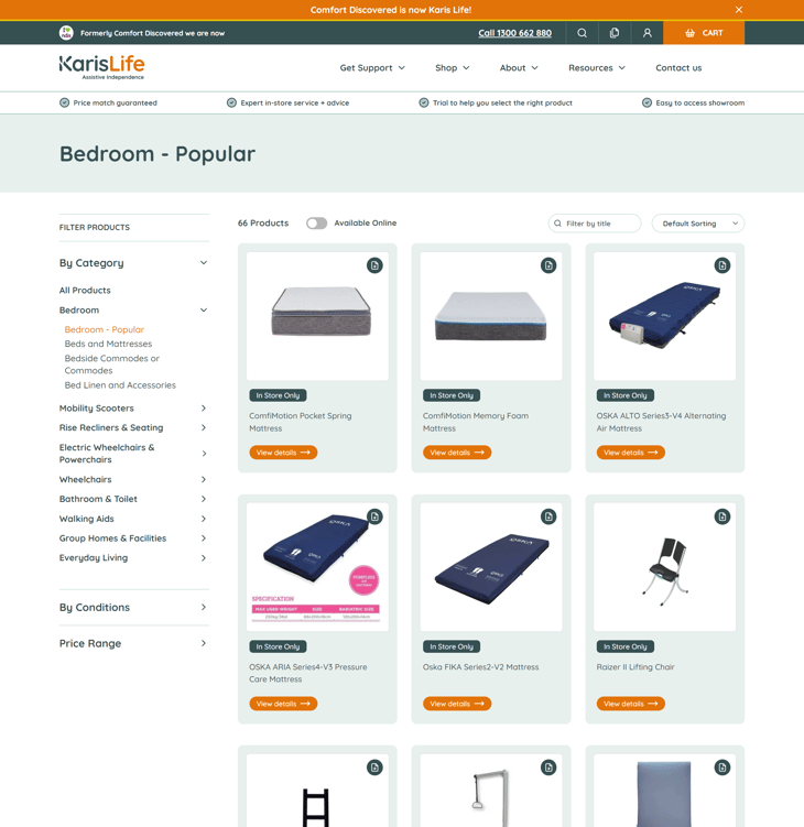 Karis Life Product Page