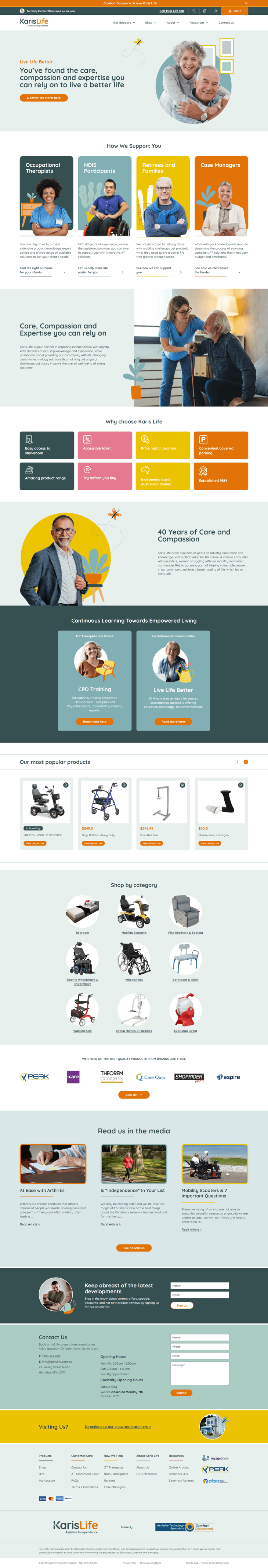 Karis Life Homepage Screenshot