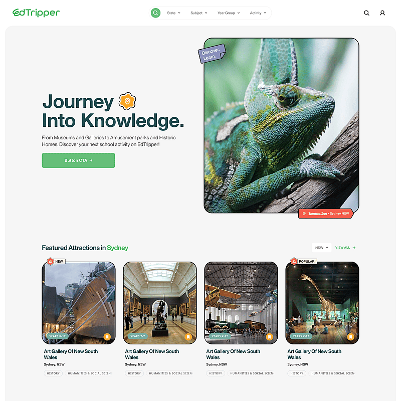 Edtripper Website Screenshot