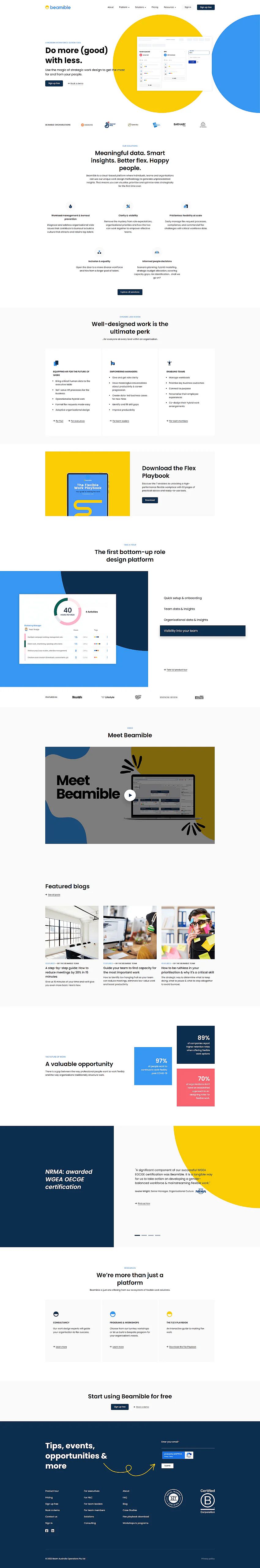 Beamible screenshot