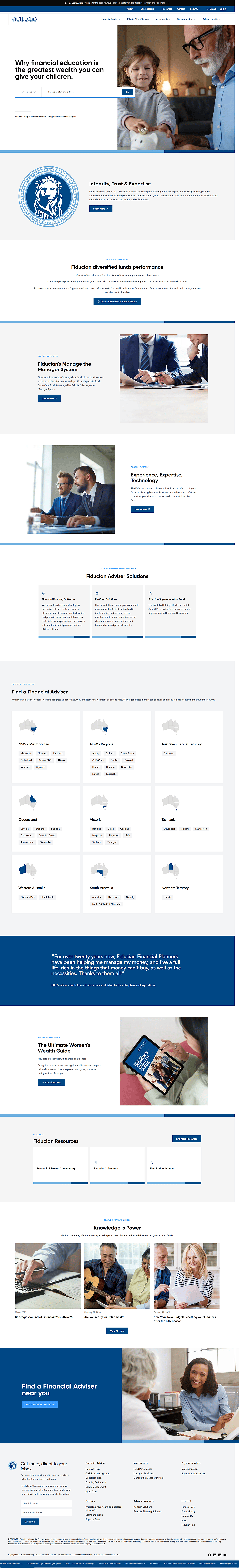 Fiducian Homepage Screenshot