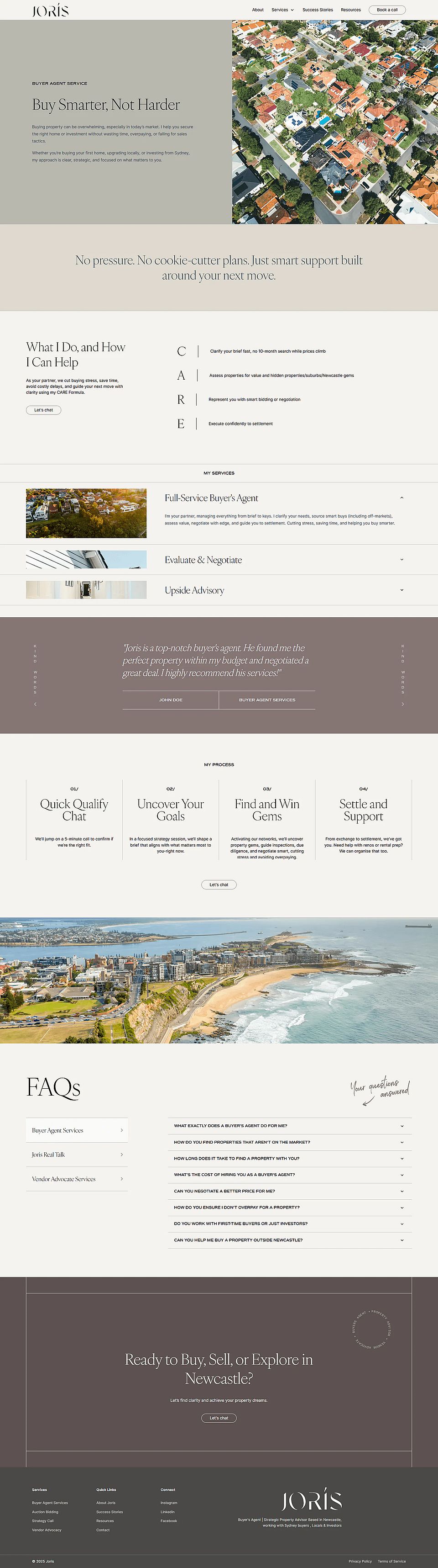 The Joris buyer's agent service page