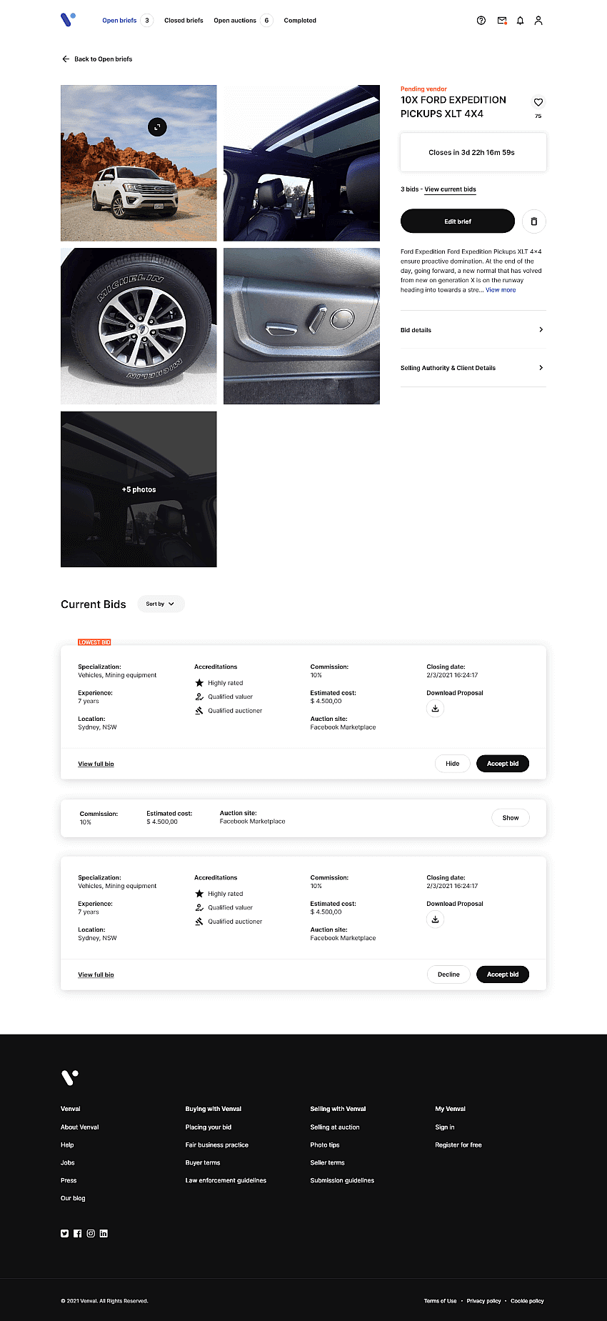 Venval Listing Screenshot